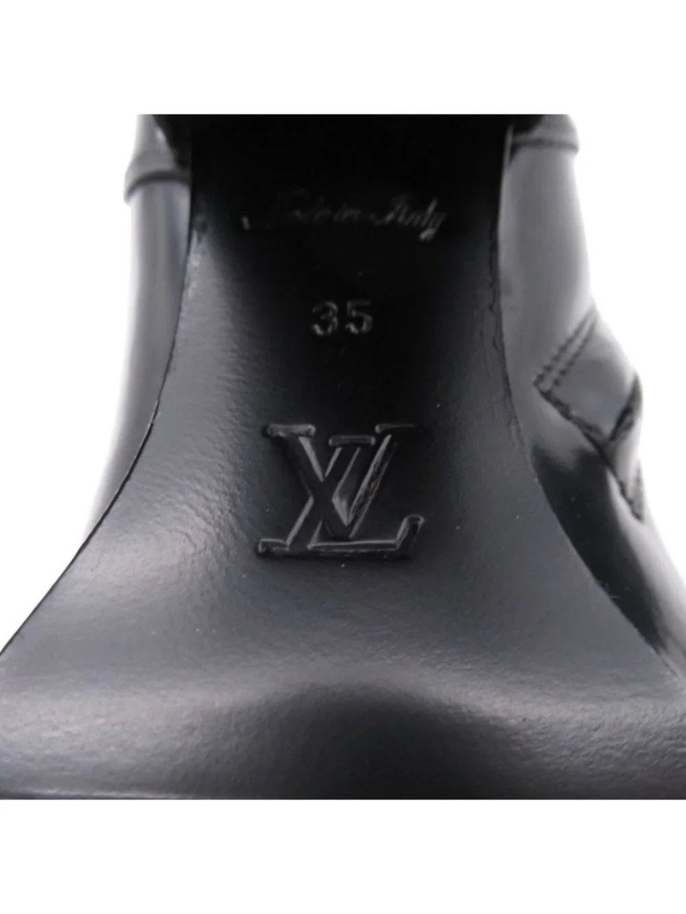 Louis Vuitton Star Trail Line Ankle Boots Short Chunky Heels Shoes 35 Black